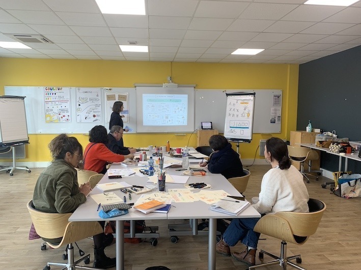 lucie debroise ollivier en reflexions facilitatrice rennes formation facilitation graphique rendre visuel 2025